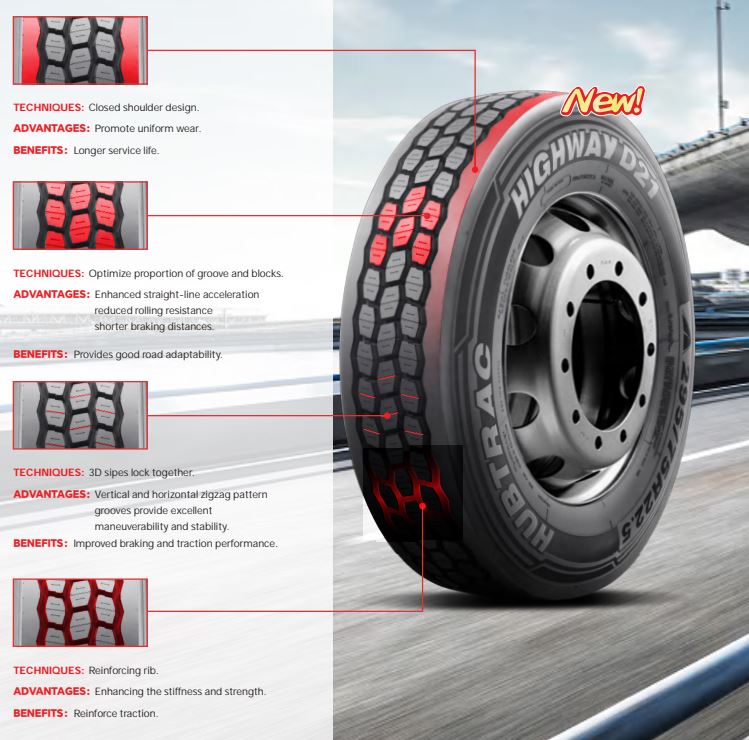 HubTrac Tires HIGHWAY D21 Drive