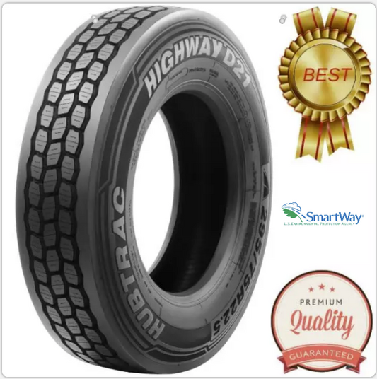 HubTrac Tires HIGHWAY D21 Drive PREMIUM 295/75/22.5 16Ply