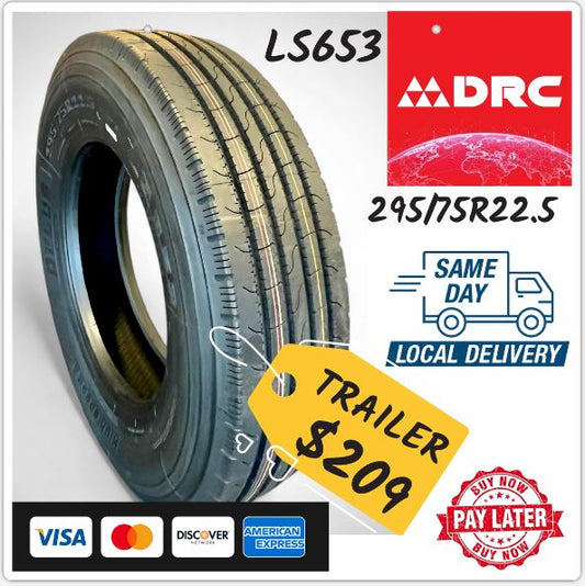 DStar Tires DR53 Trailer 295/75/22.5 16Ply